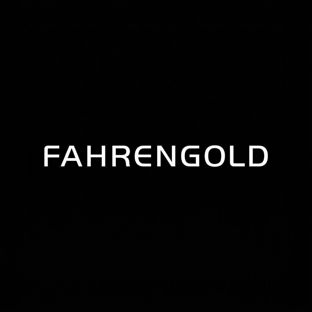 Fahrengold Logo weiß auf schwarz